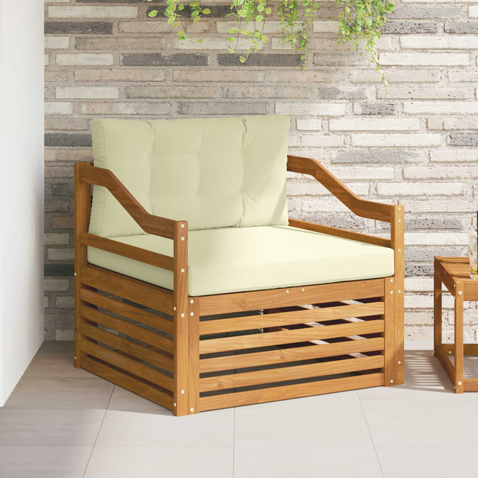 Set vanjskih sofa Čvrsto drvo akacije Prirodna