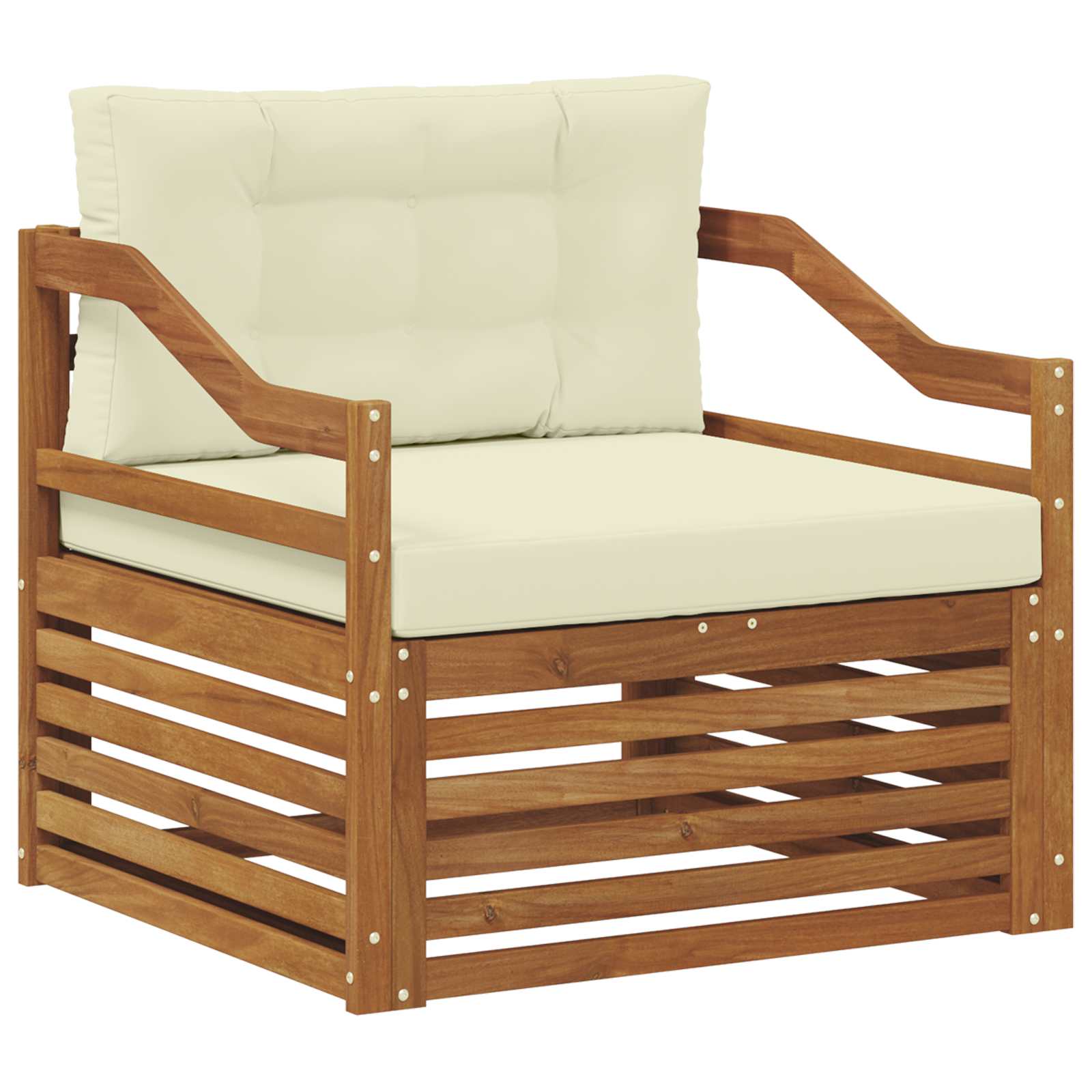 Set vanjskih sofa Čvrsto drvo akacije Prirodna
