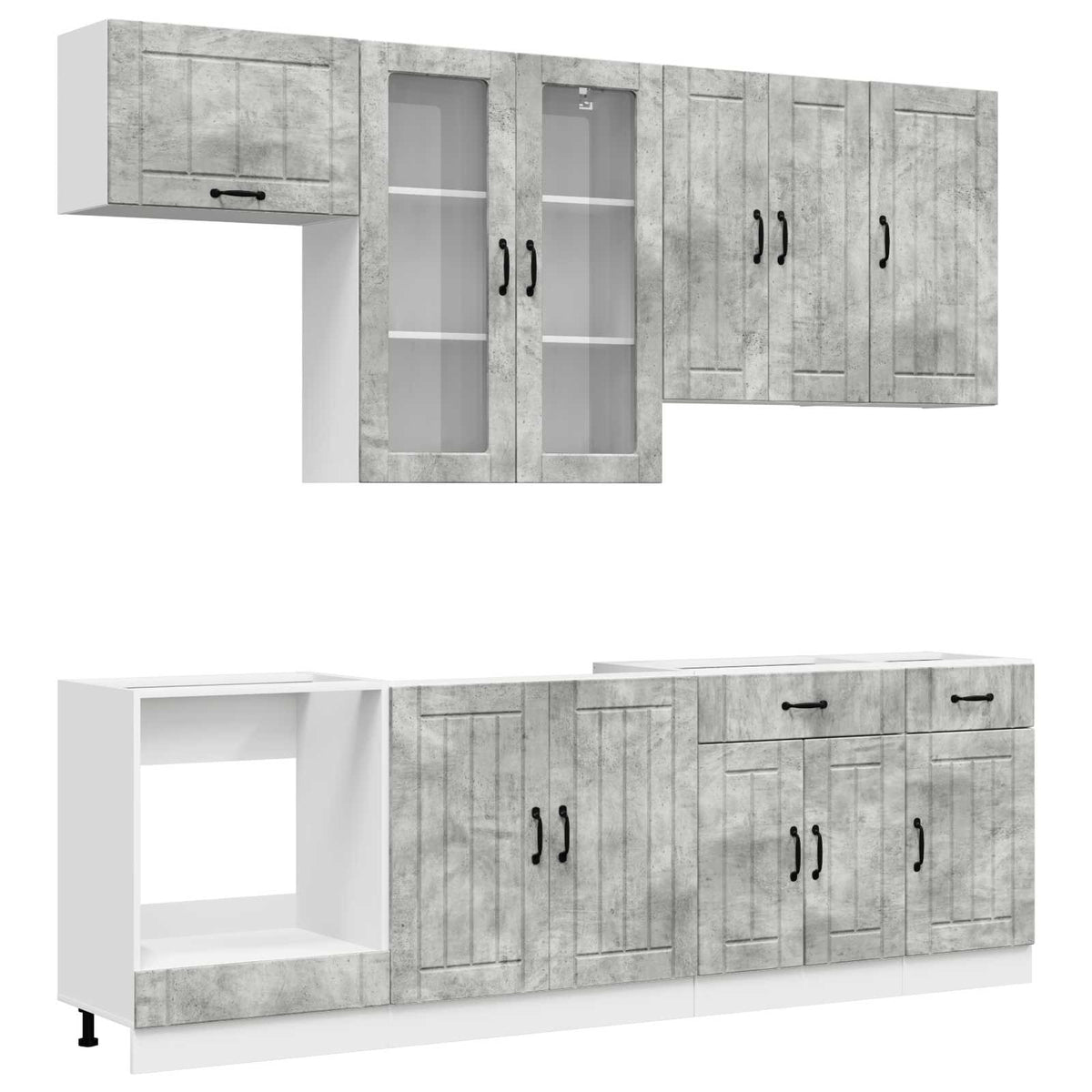 Kuhinjska jedinica LUCCA 8 pcs Konstruirano drvo