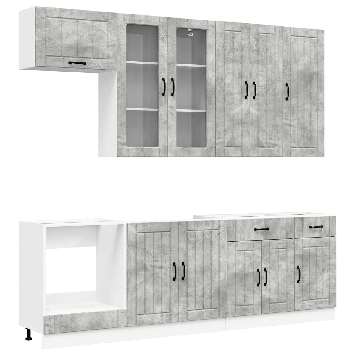 Kuhinjska jedinica LUCCA 8 pcs Konstruirano drvo