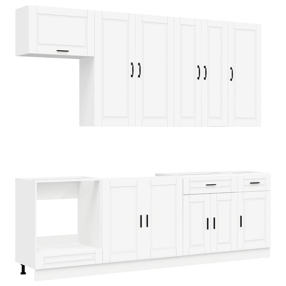 Kuhinjska jedinica PORTO 8 pcs Bijela Konstruirano drvo