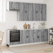 Kuhinjska jedinica PORTO 8 pcs Siva Sonoma Konstruirano drvo