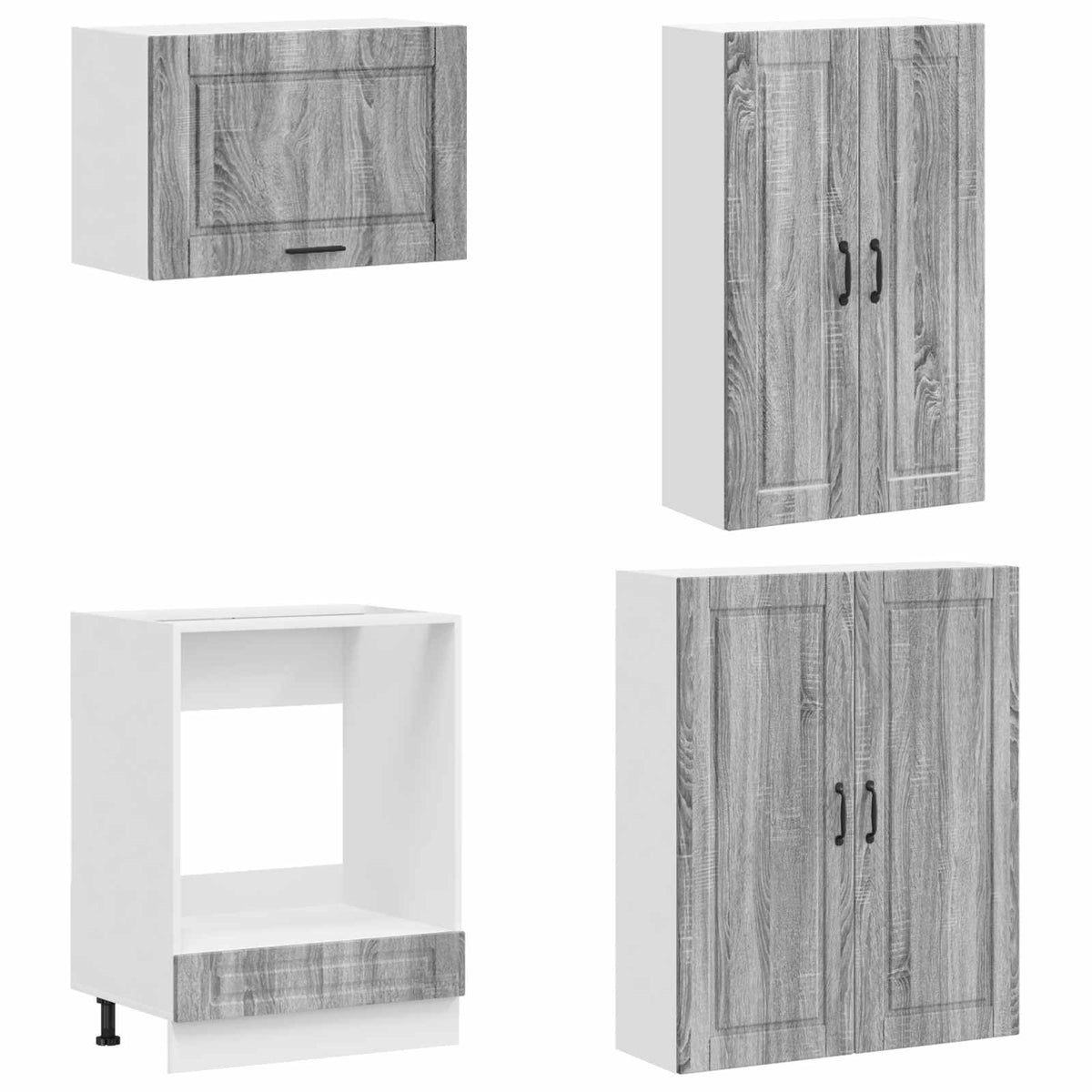 Kuhinjska jedinica PORTO 8 pcs Siva Sonoma Konstruirano drvo