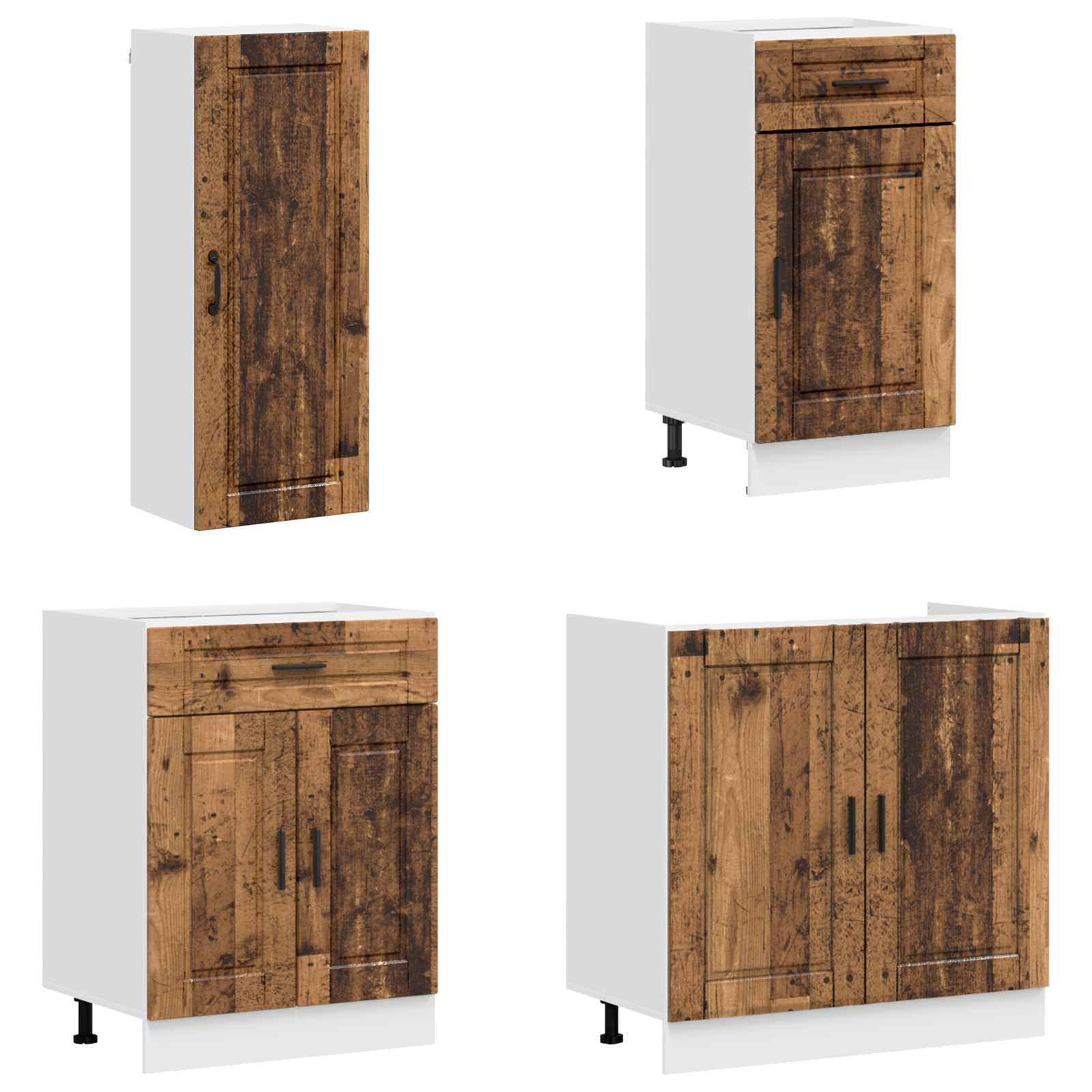 Kuhinjska jedinica PORTO 8 pcs Staro drvo Konstruirano drvo