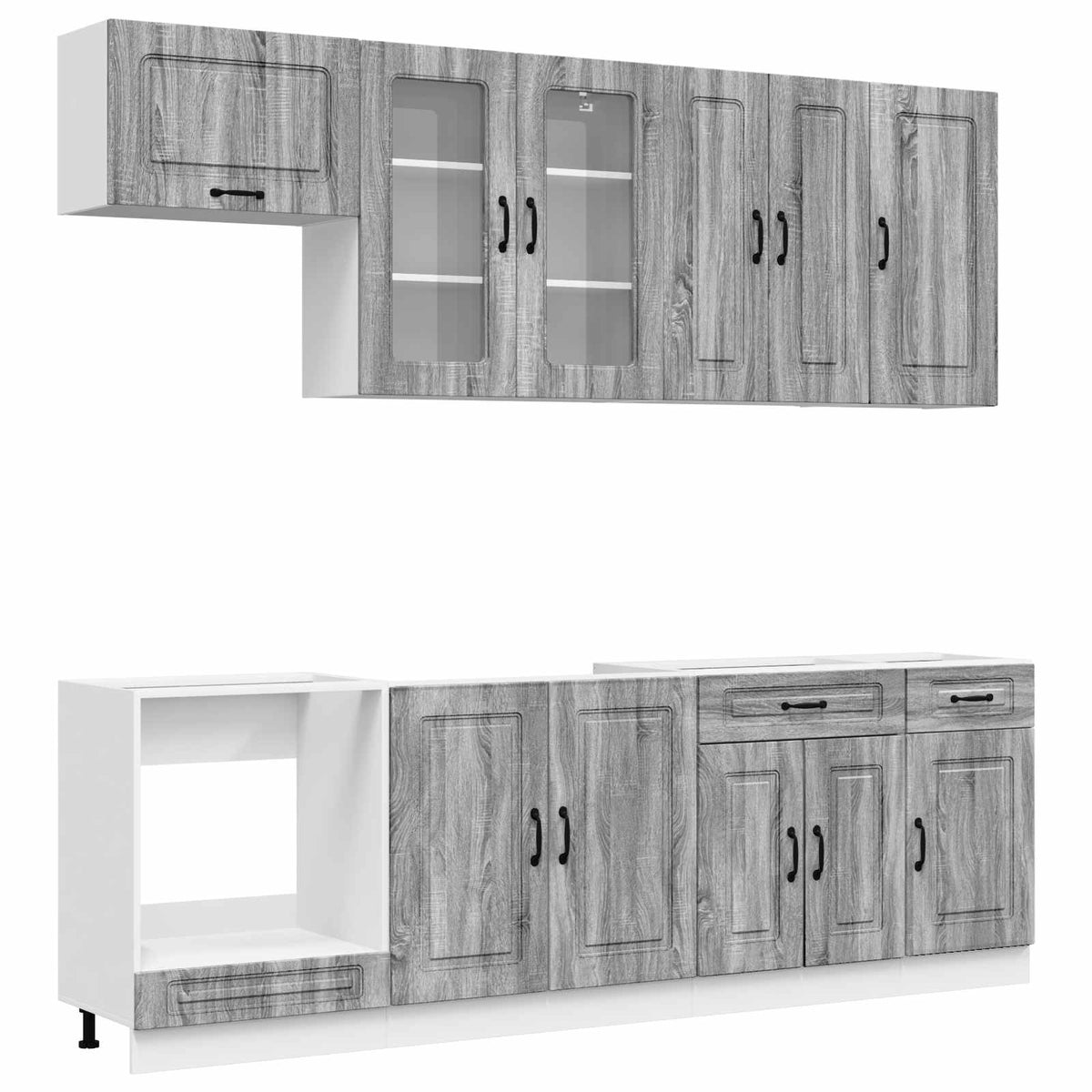 Kuhinjska jedinica KALMAR 8 pcs Siva Sonoma Konstruirano drvo