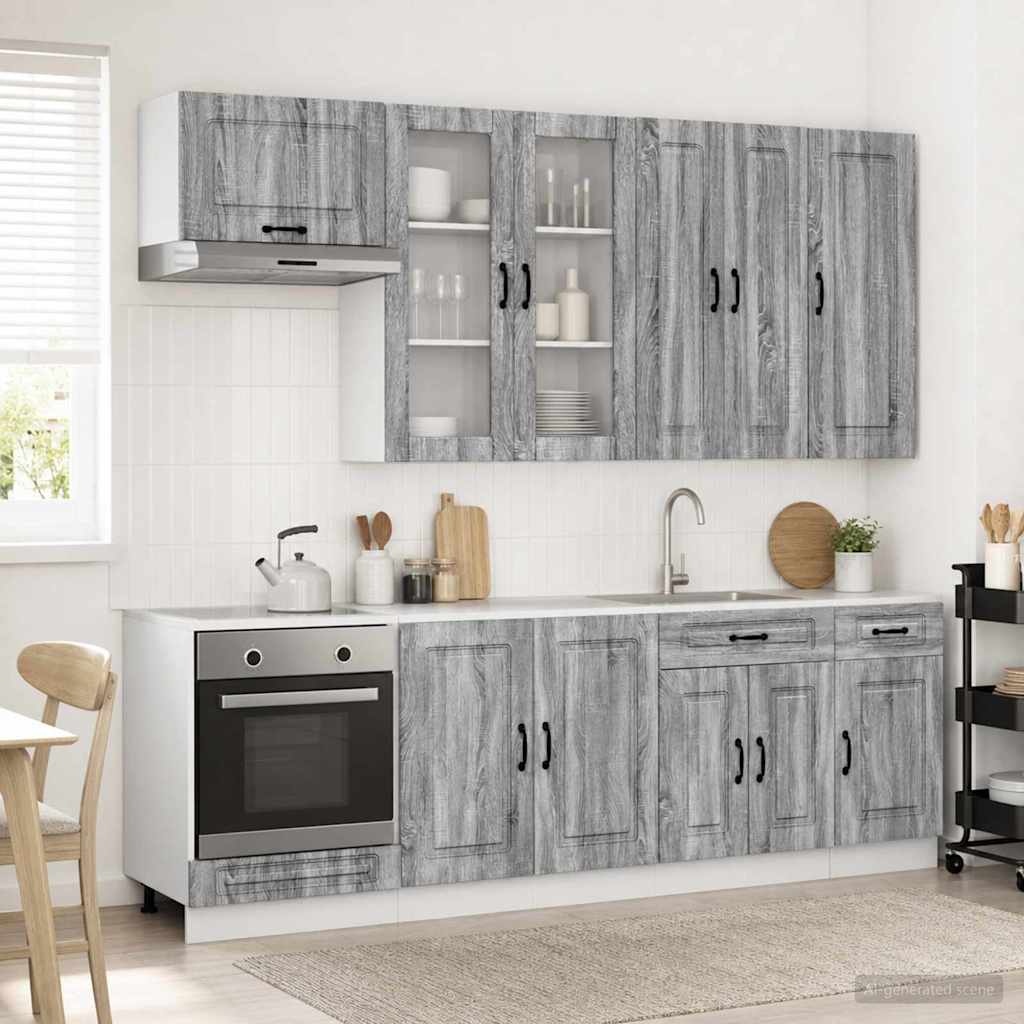 Kuhinjska jedinica KALMAR 8 pcs Siva Sonoma Konstruirano drvo