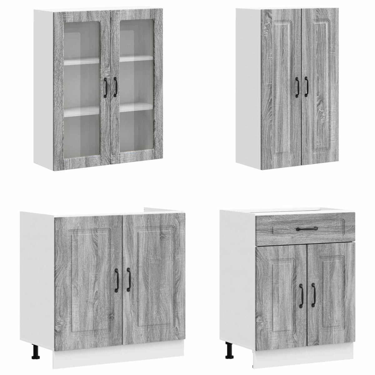 Kuhinjska jedinica KALMAR 8 pcs Siva Sonoma Konstruirano drvo
