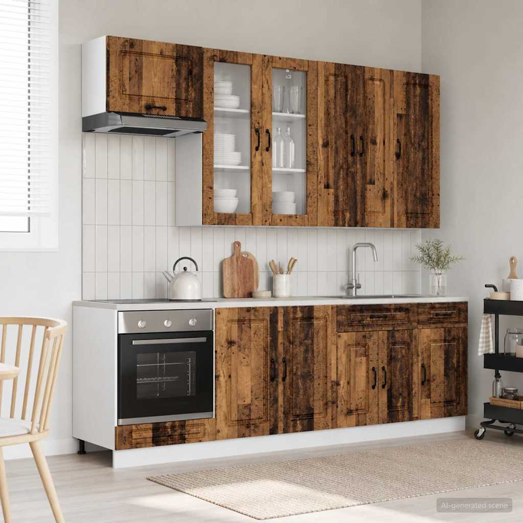 Kuhinjska jedinica KALMAR 8 pcs Staro drvo Konstruirano drvo