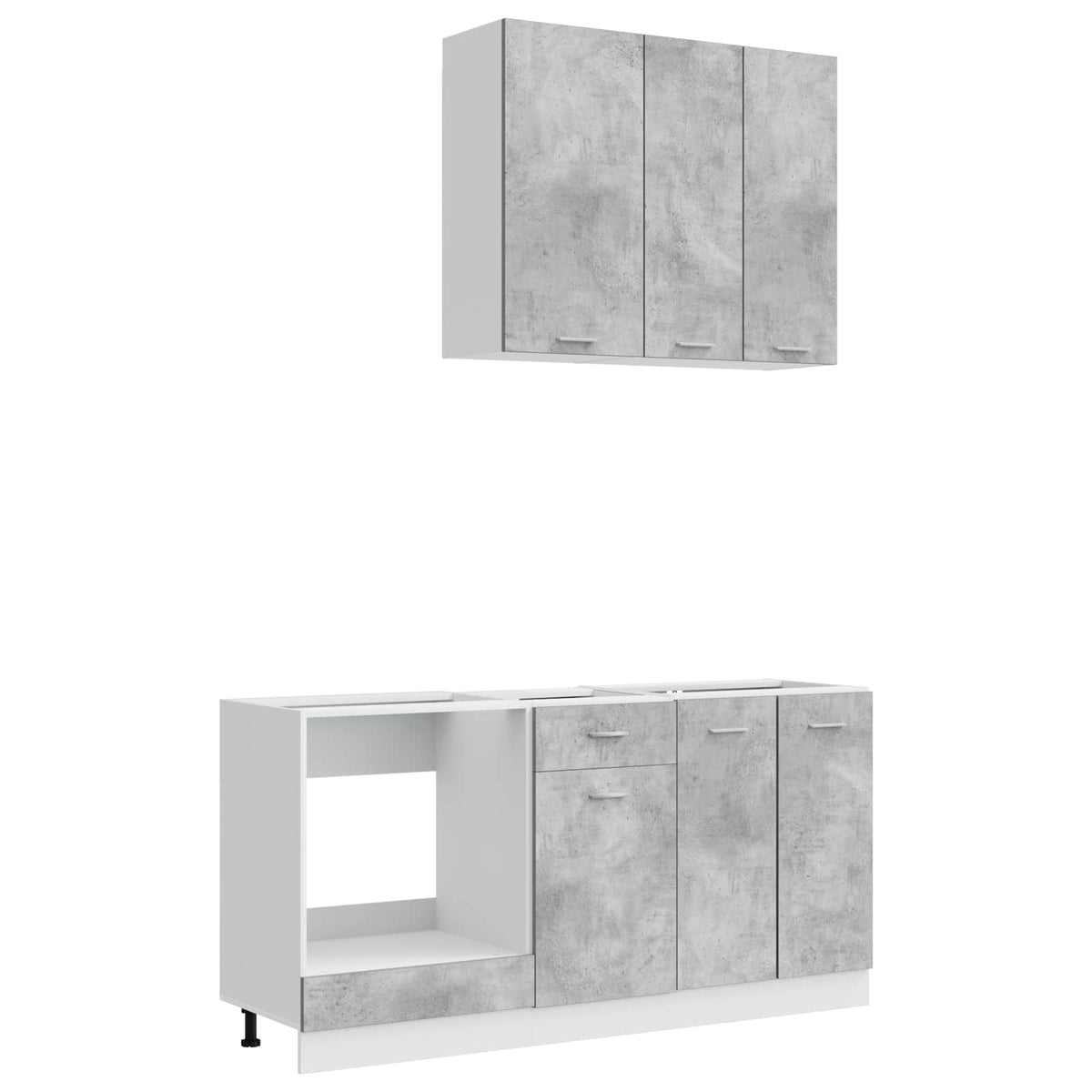 Kuhinjska jedinica LYON 5 pcs Betonska siva Konstruirano drvo