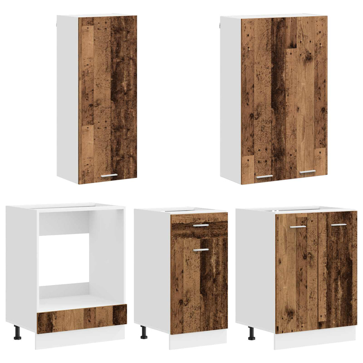 Kuhinjska jedinica LYON 5 pcs Staro drvo Konstruirano drvo