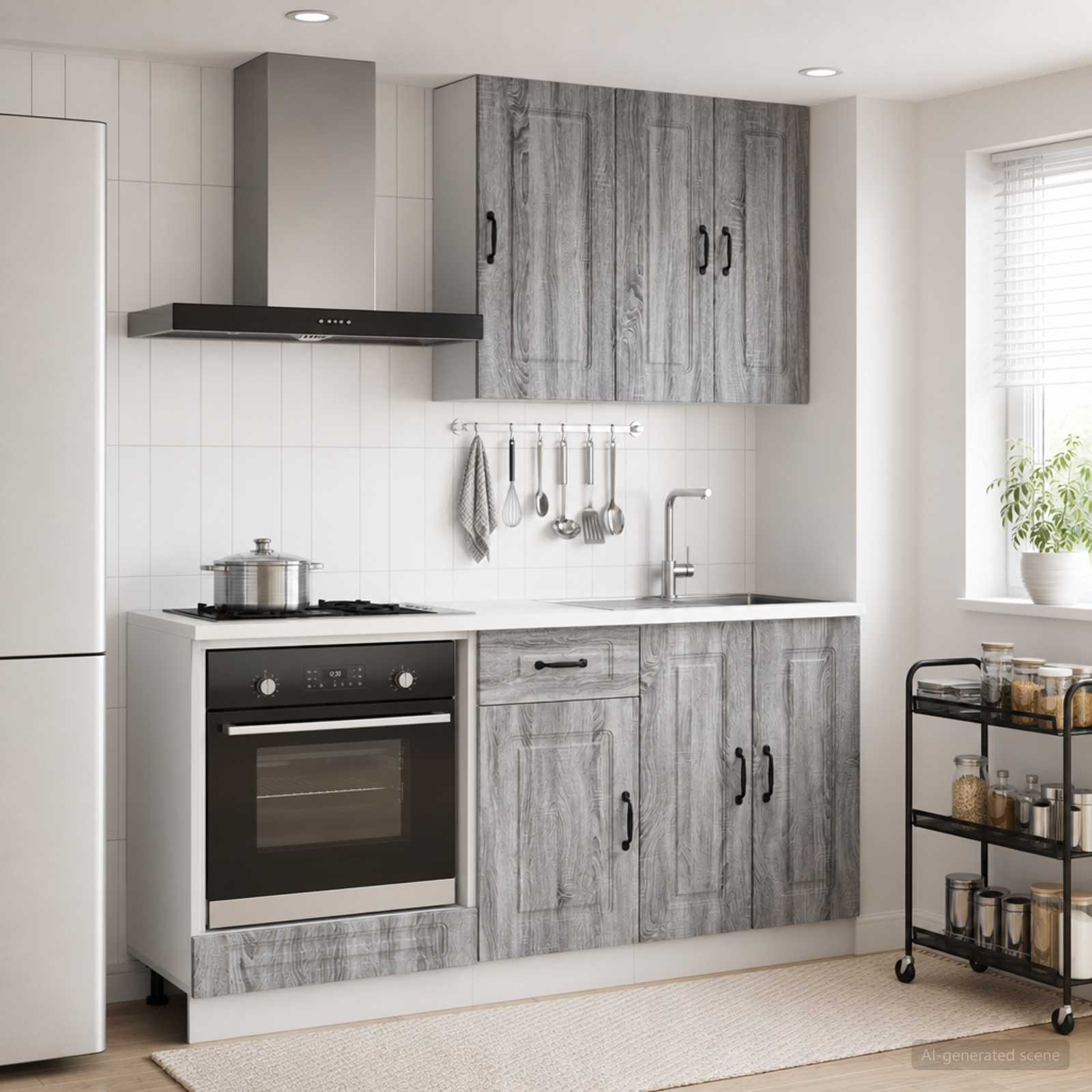 Kuhinjska jedinica KALMAR 5 pcs Siva Sonoma Konstruirano drvo