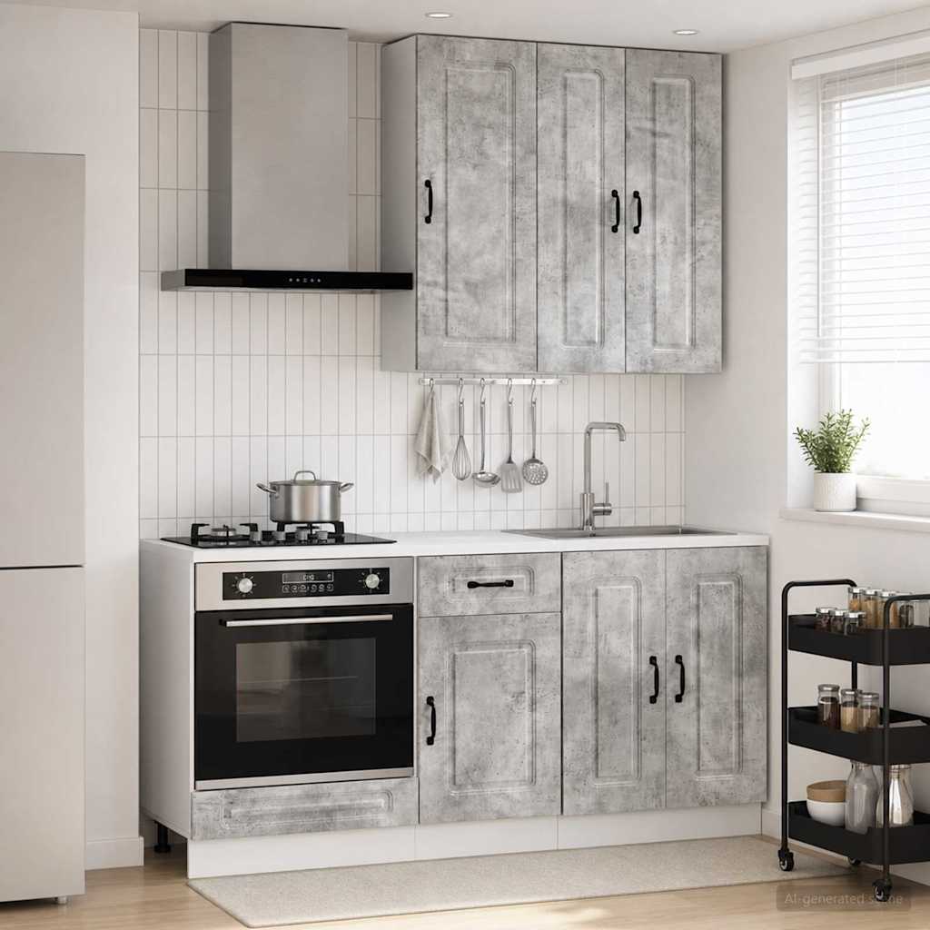Kuhinjska jedinica KALMAR 5 pcs Betonska siva Konstruirano drvo