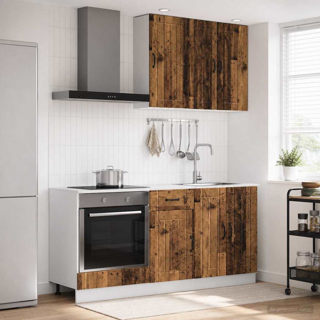 Kuhinjska jedinica LUCCA 5 pcs Staro drvo Konstruirano drvo