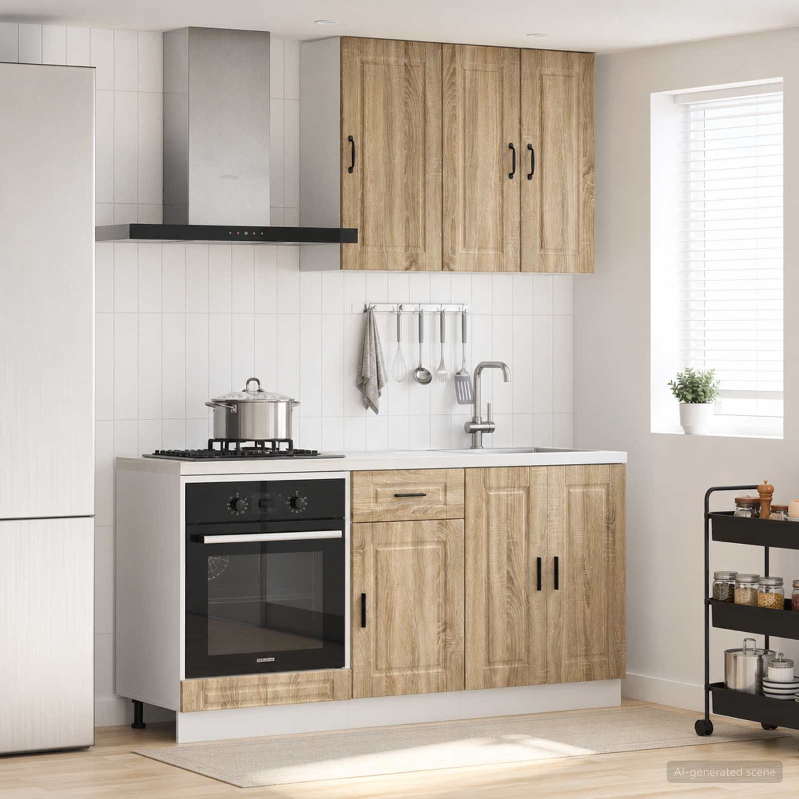 Kuhinjska jedinica PORTO 5 pcs Hrast sonoma Konstruirano drvo
