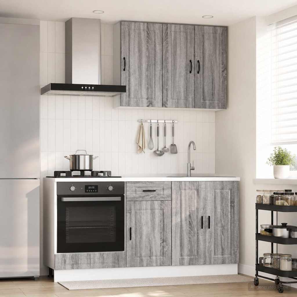 Kuhinjska jedinica PORTO 5 pcs Siva Sonoma Konstruirano drvo