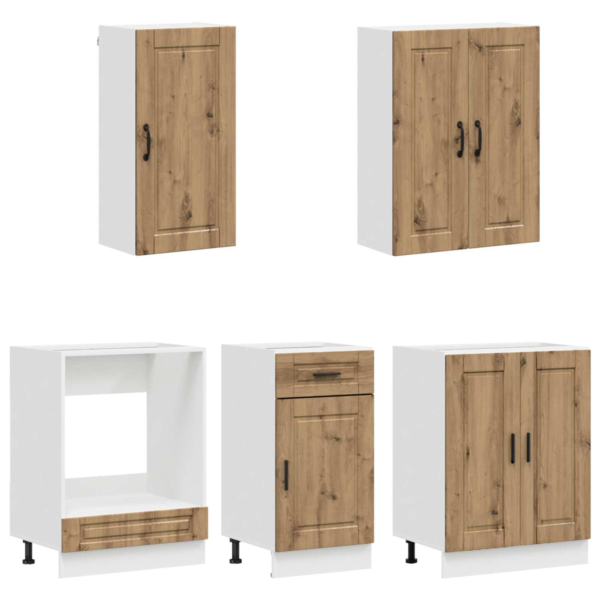 Kuhinjska jedinica PORTO 5 pcs Hrast artisan Konstruirano drvo