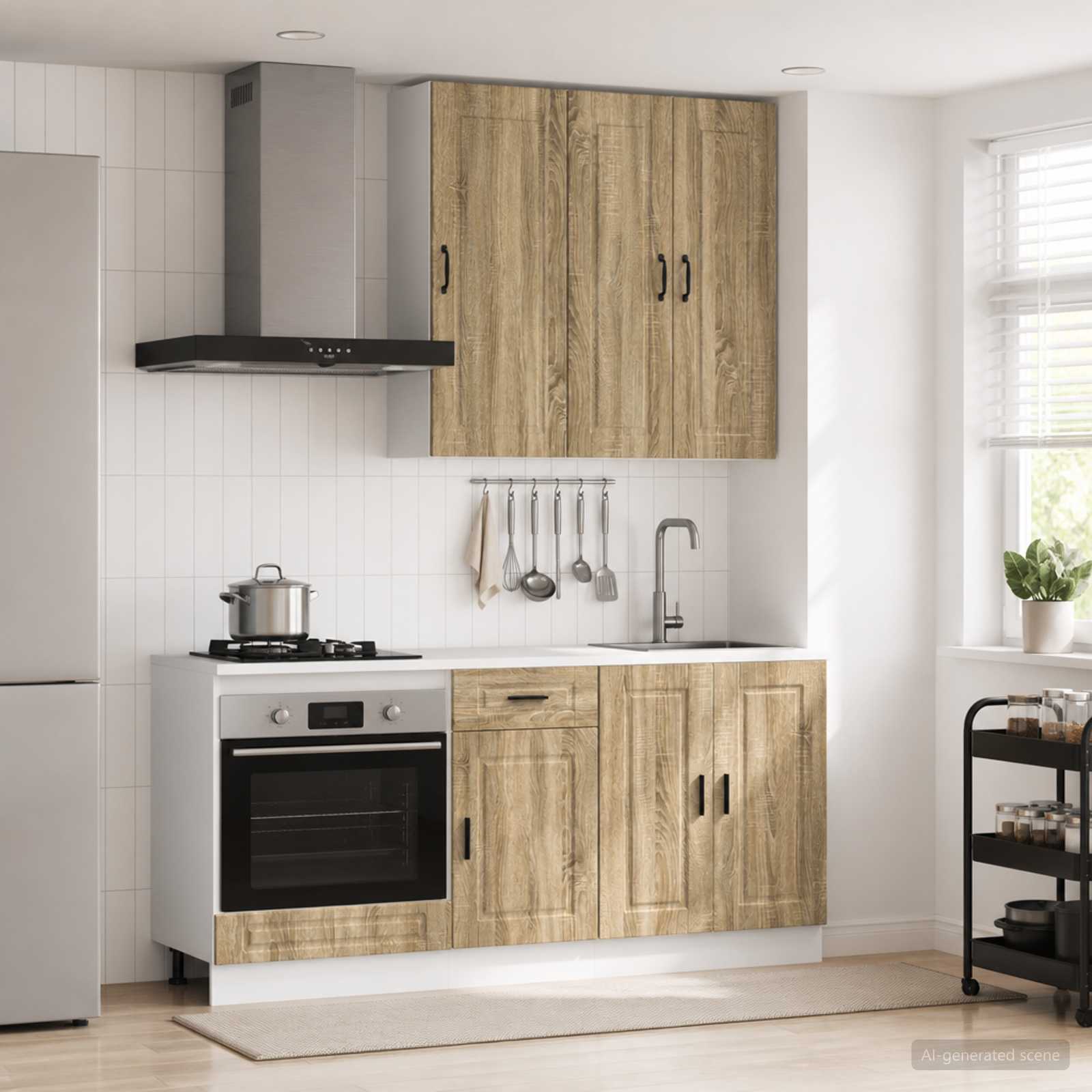 Kuhinjska jedinica PORTO 5 pcs Hrast sonoma Konstruirano drvo