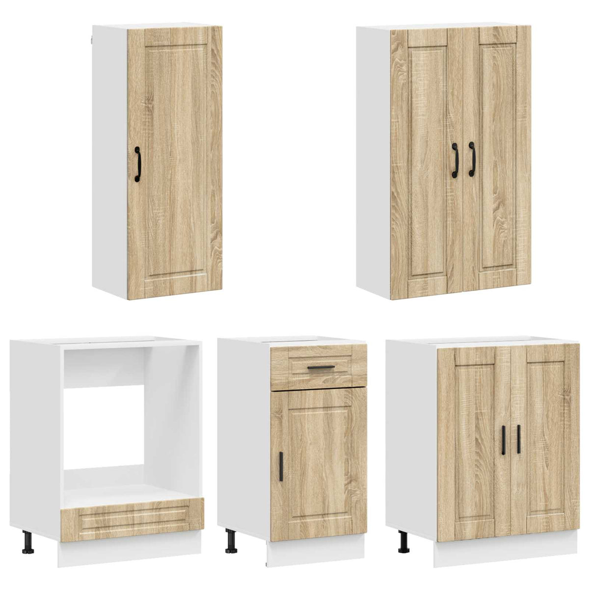 Kuhinjska jedinica PORTO 5 pcs Hrast sonoma Konstruirano drvo