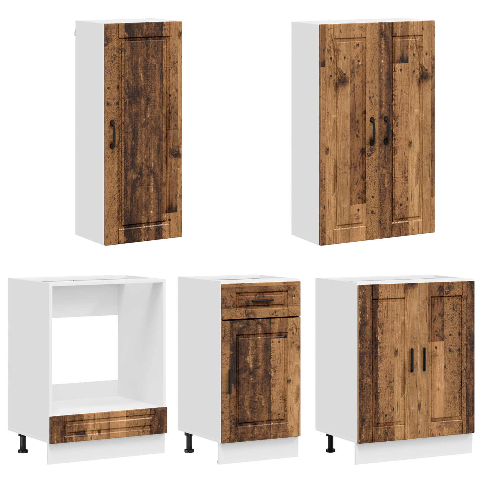 Kuhinjska jedinica PORTO 5 pcs Staro drvo Konstruirano drvo