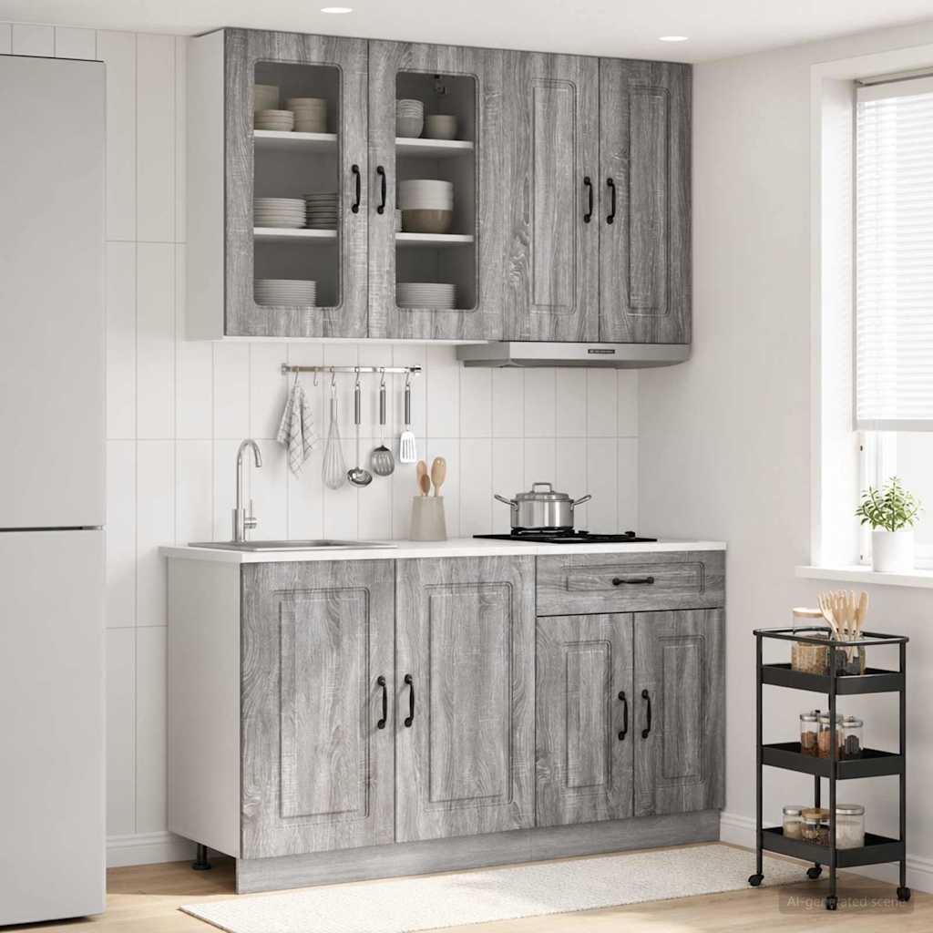 Kuhinjska jedinica KALMAR 4 pcs Siva Sonoma Konstruirano drvo