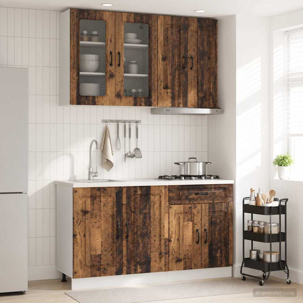Kuhinjska jedinica KALMAR 4 pcs Staro drvo Konstruirano drvo