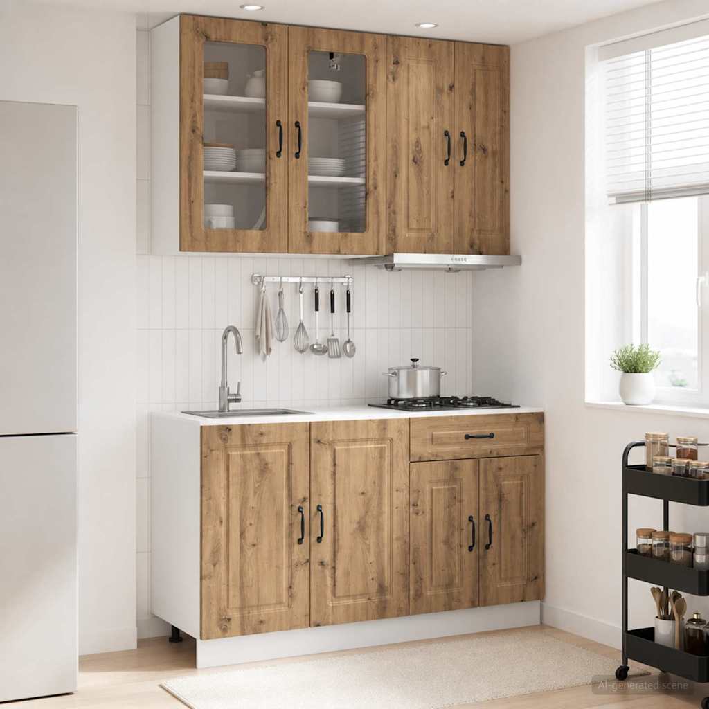 Kuhinjska jedinica KALMAR 4 pcs Hrast artisan Konstruirano drvo