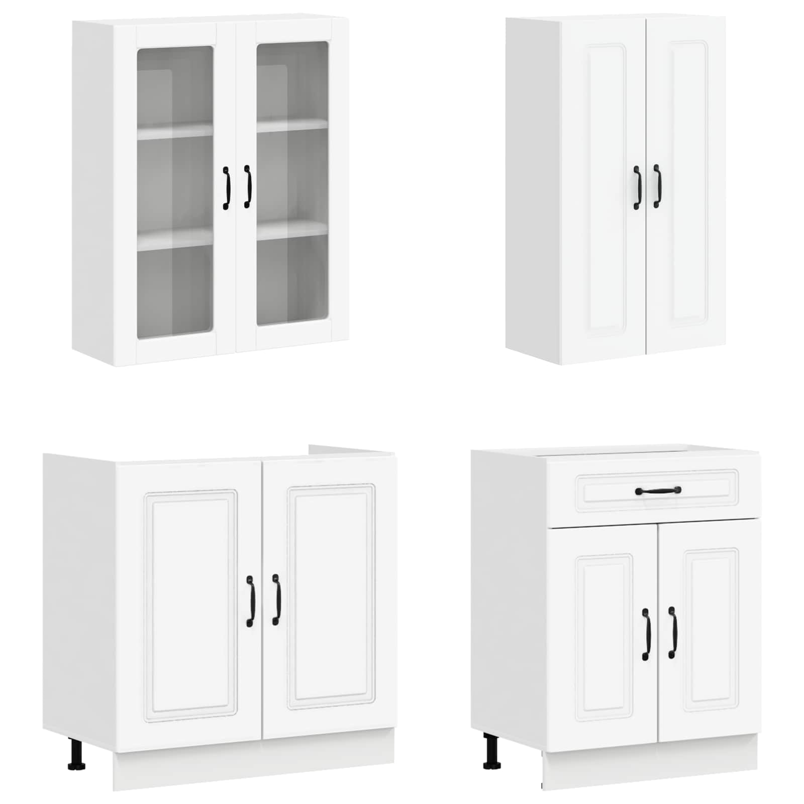 Kuhinjska jedinica KALMAR 4 pcs Bijela Konstruirano drvo