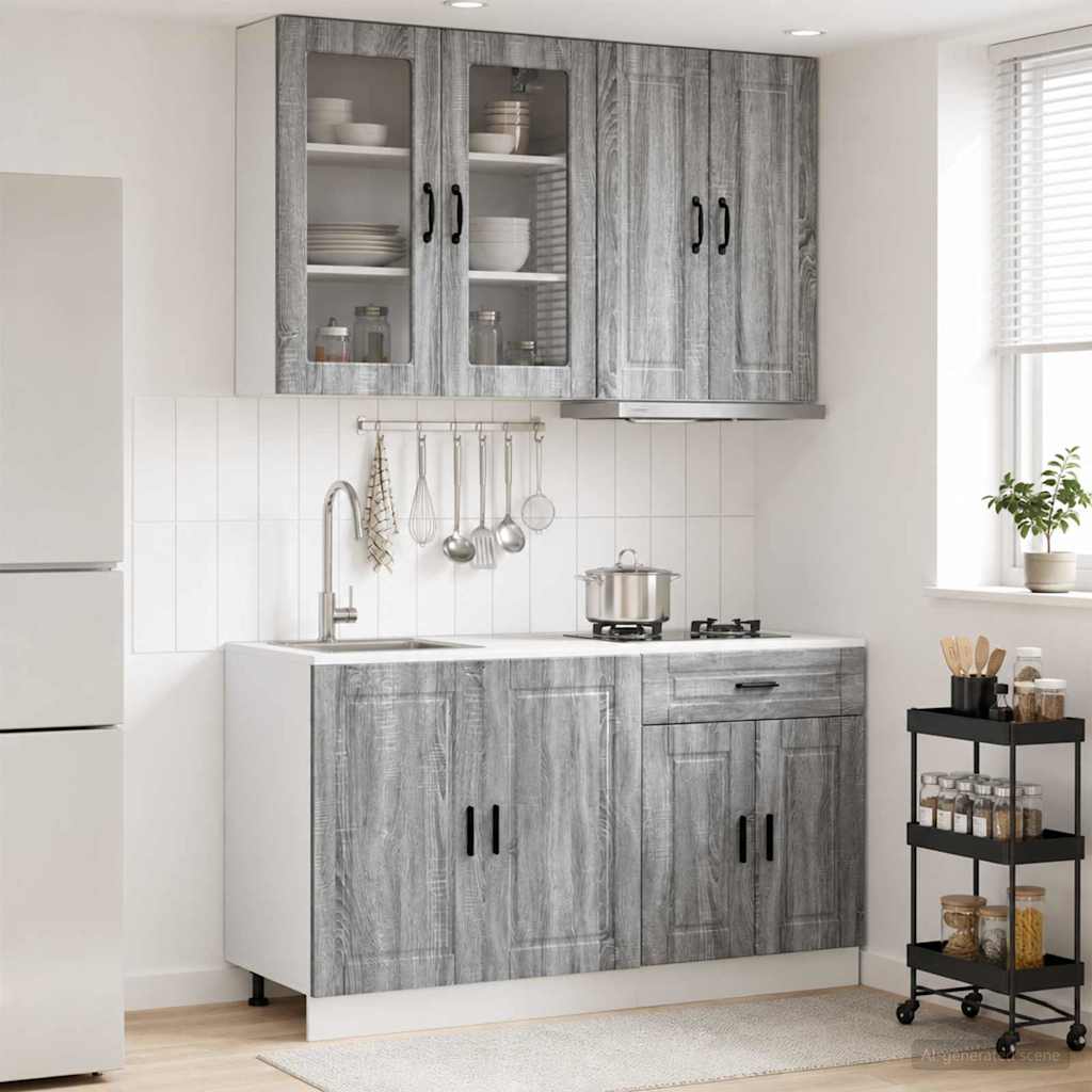 Kuhinjska jedinica PORTO 4 pcs Siva Sonoma Konstruirano drvo