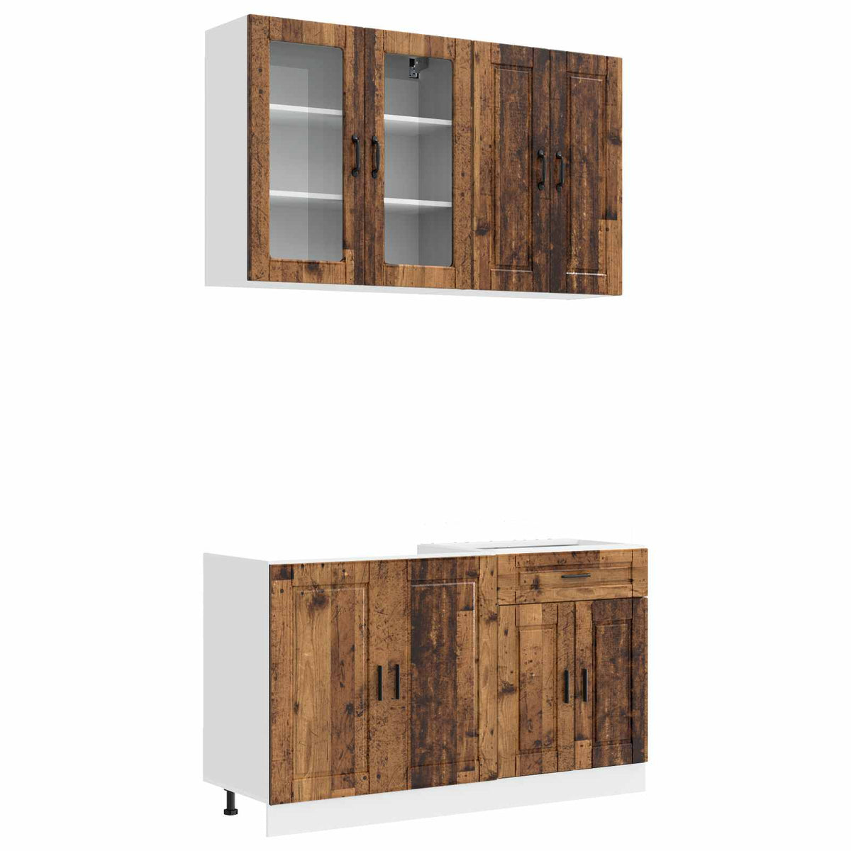 Kuhinjska jedinica PORTO 4 pcs Staro drvo Konstruirano drvo