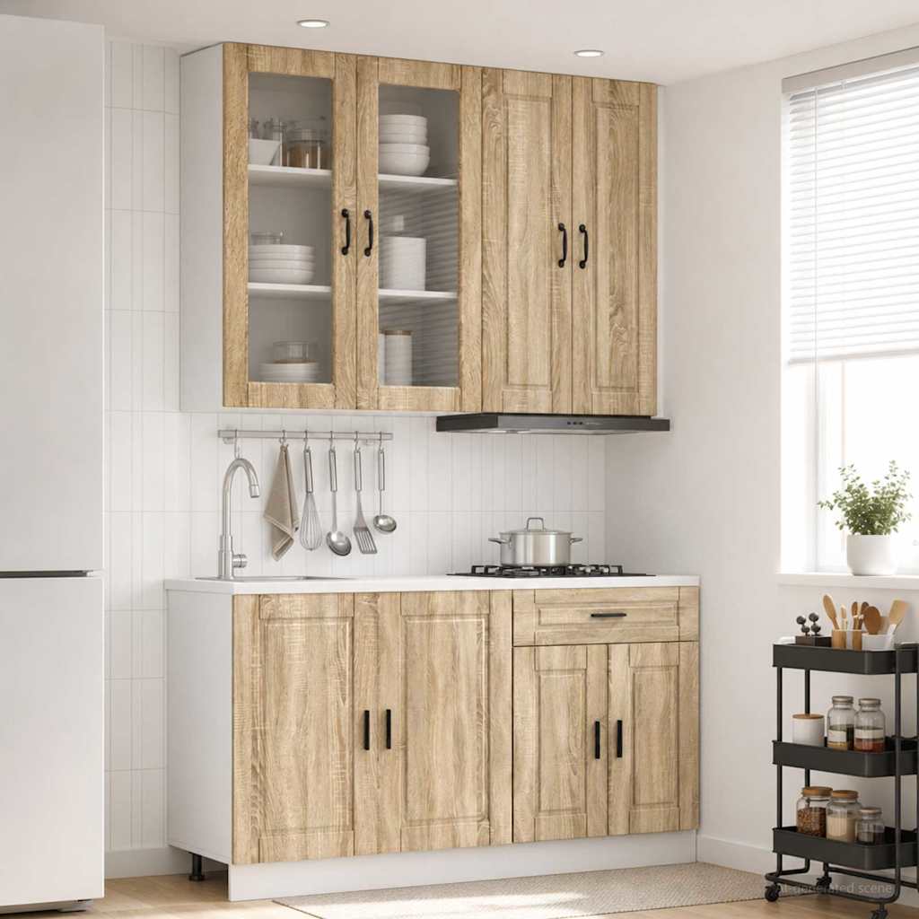 Kuhinjska jedinica PORTO 4 pcs Hrast sonoma Konstruirano drvo
