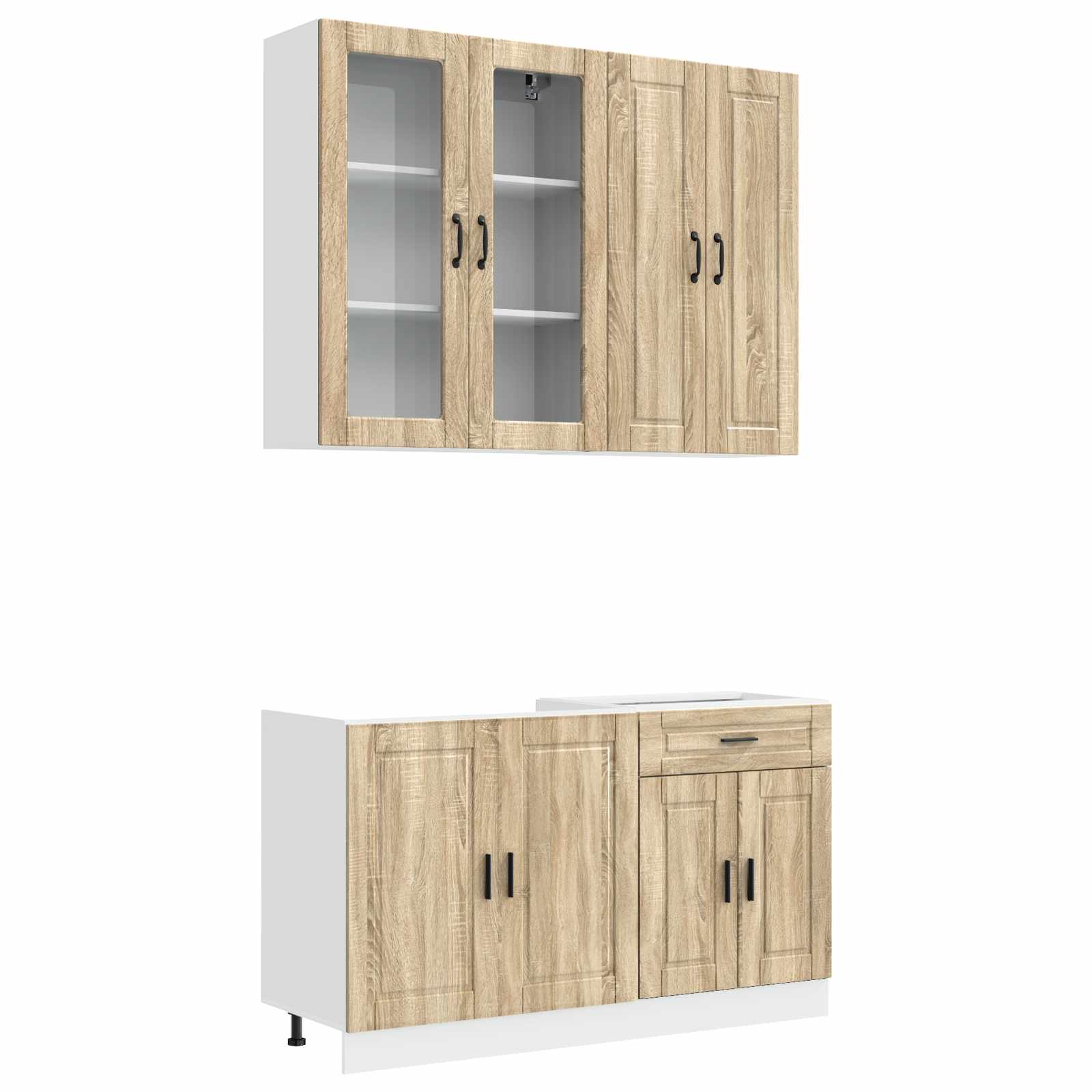 Kuhinjska jedinica PORTO 4 pcs Hrast sonoma Konstruirano drvo