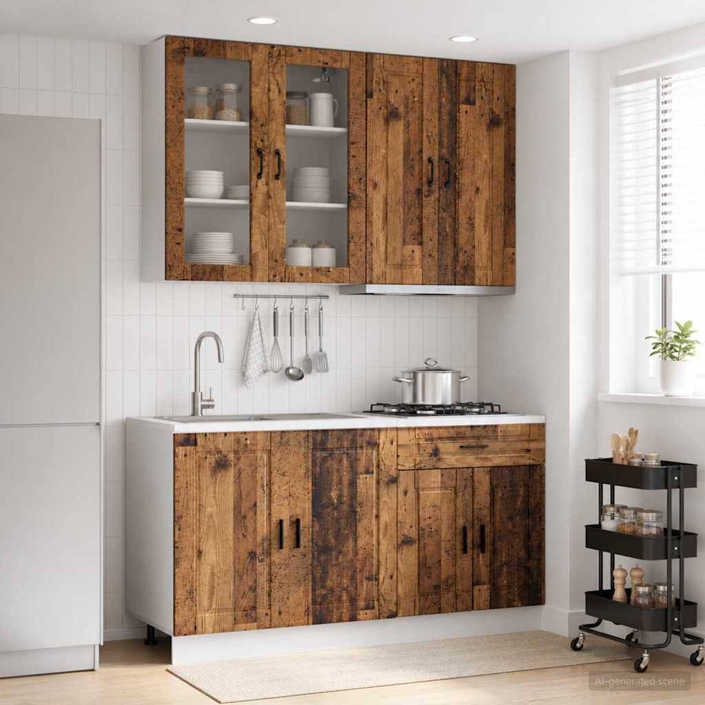 Kuhinjska jedinica PORTO 4 pcs Staro drvo Konstruirano drvo