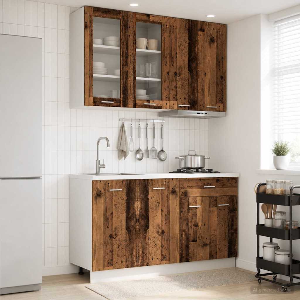 Kuhinjska jedinica LYON 4 pcs Staro drvo Konstruirano drvo