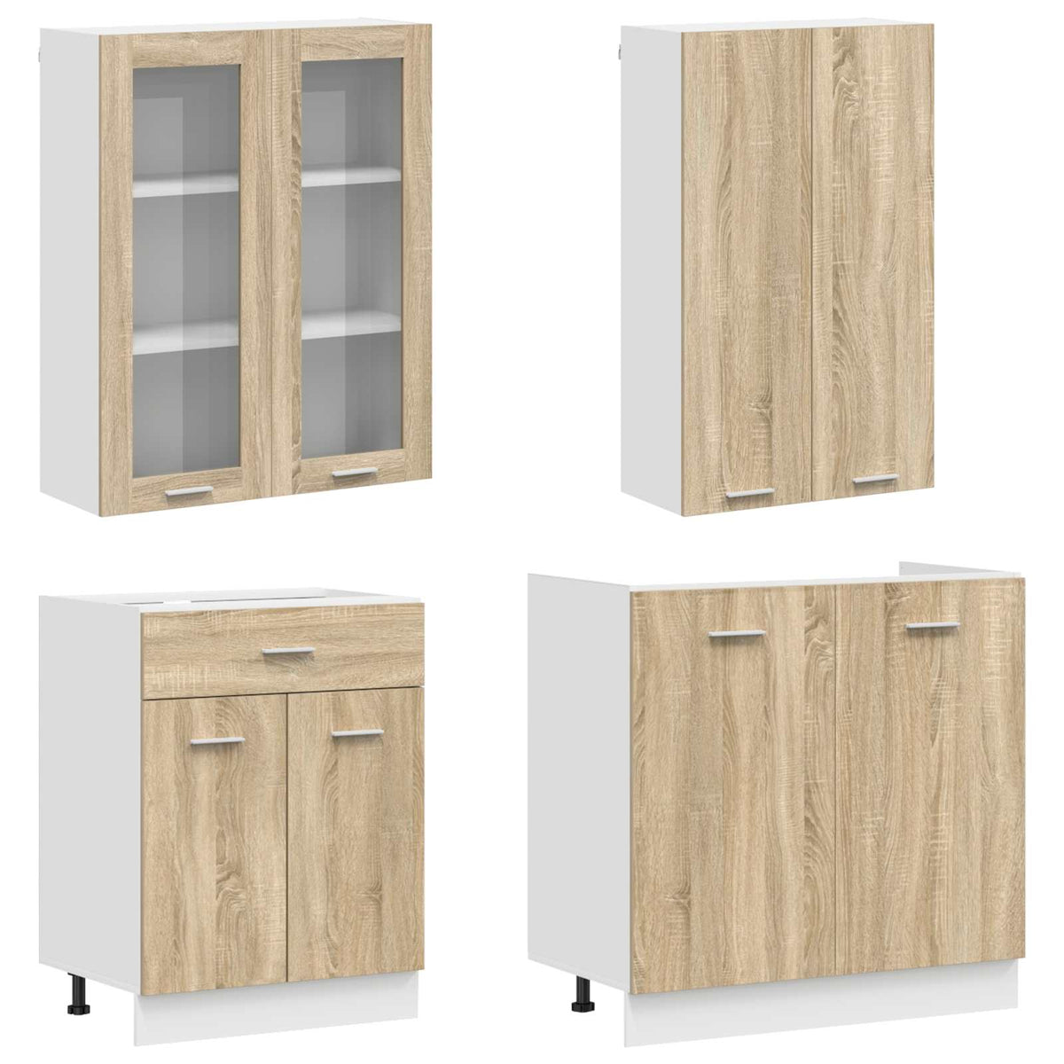 Kuhinjska jedinica LYON 4 pcs Hrast sonoma Konstruirano drvo