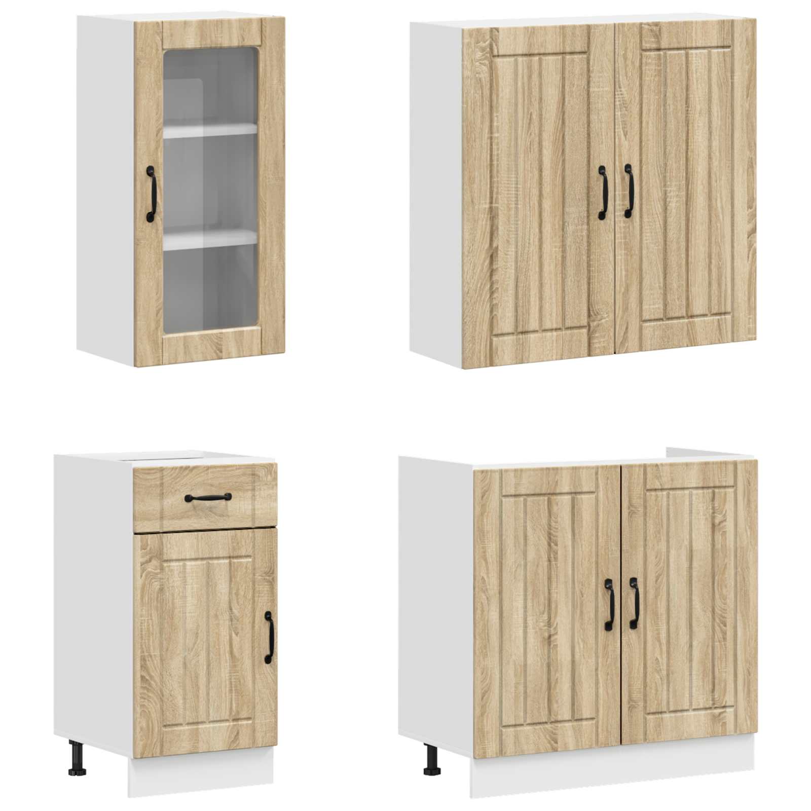 Kuhinjska jedinica LUCCA 8 pcs Hrast sonoma Konstruirano drvo