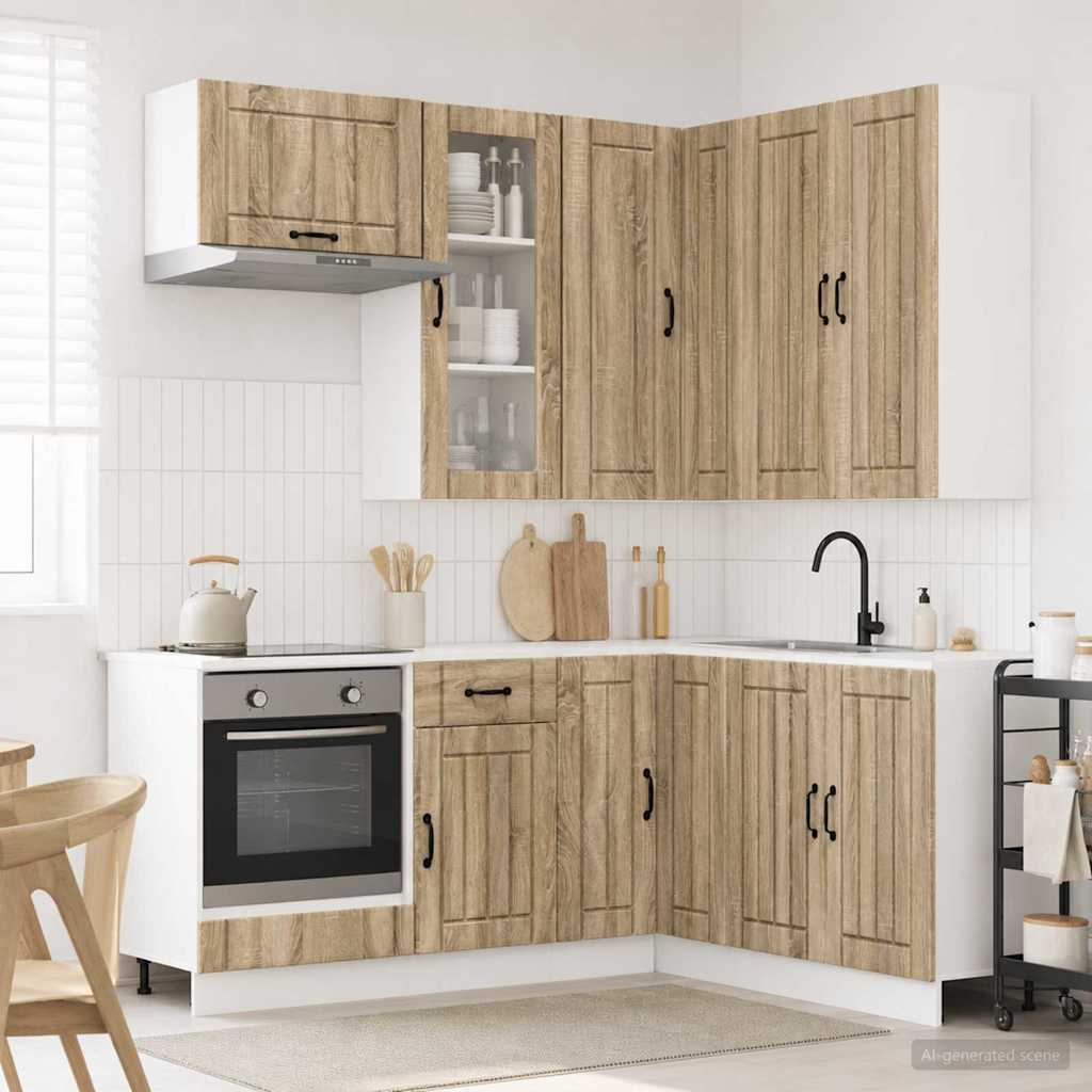 Kuhinjska jedinica LUCCA 8 pcs Hrast sonoma Konstruirano drvo