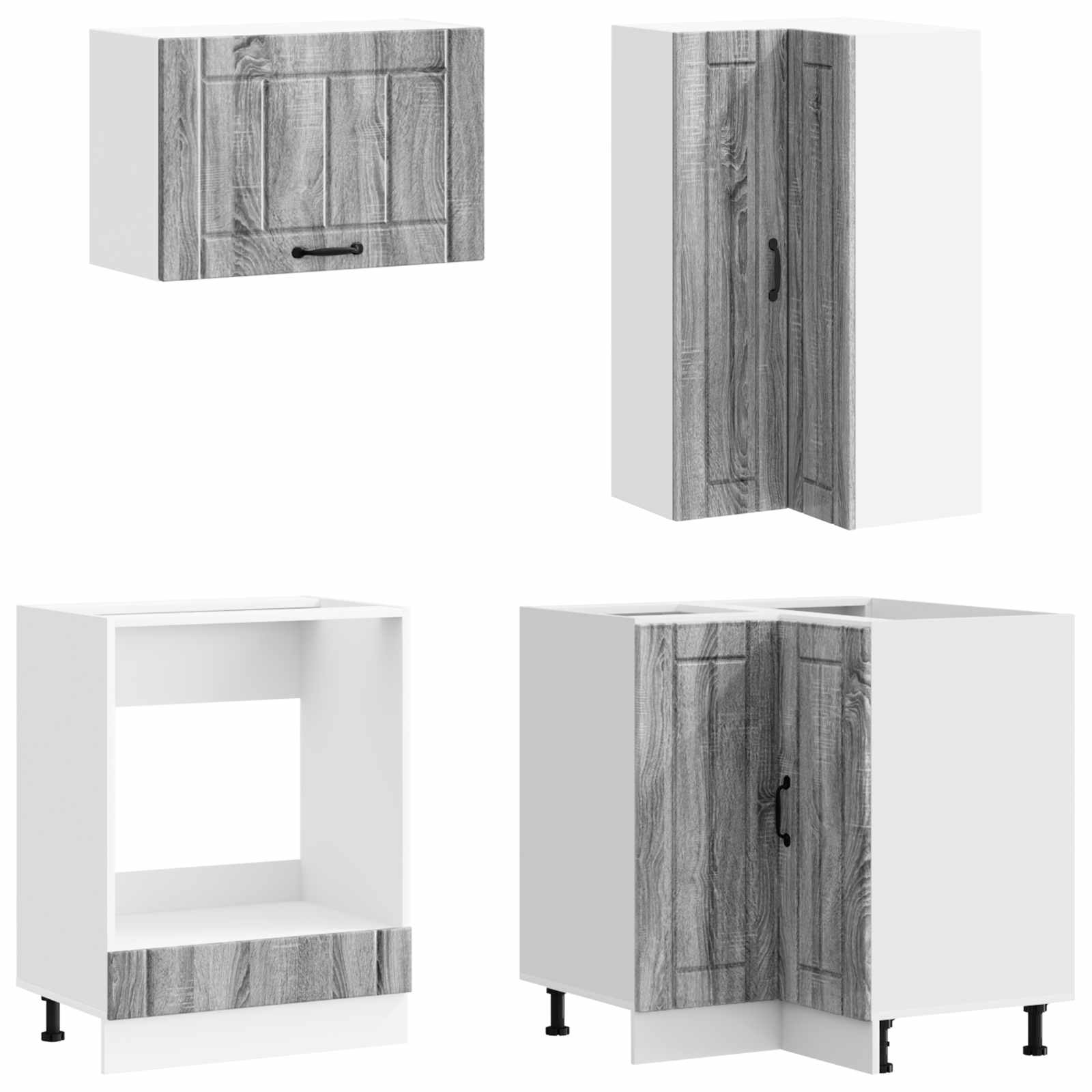 Kuhinjska jedinica LUCCA 8 pcs Siva Sonoma Konstruirano drvo