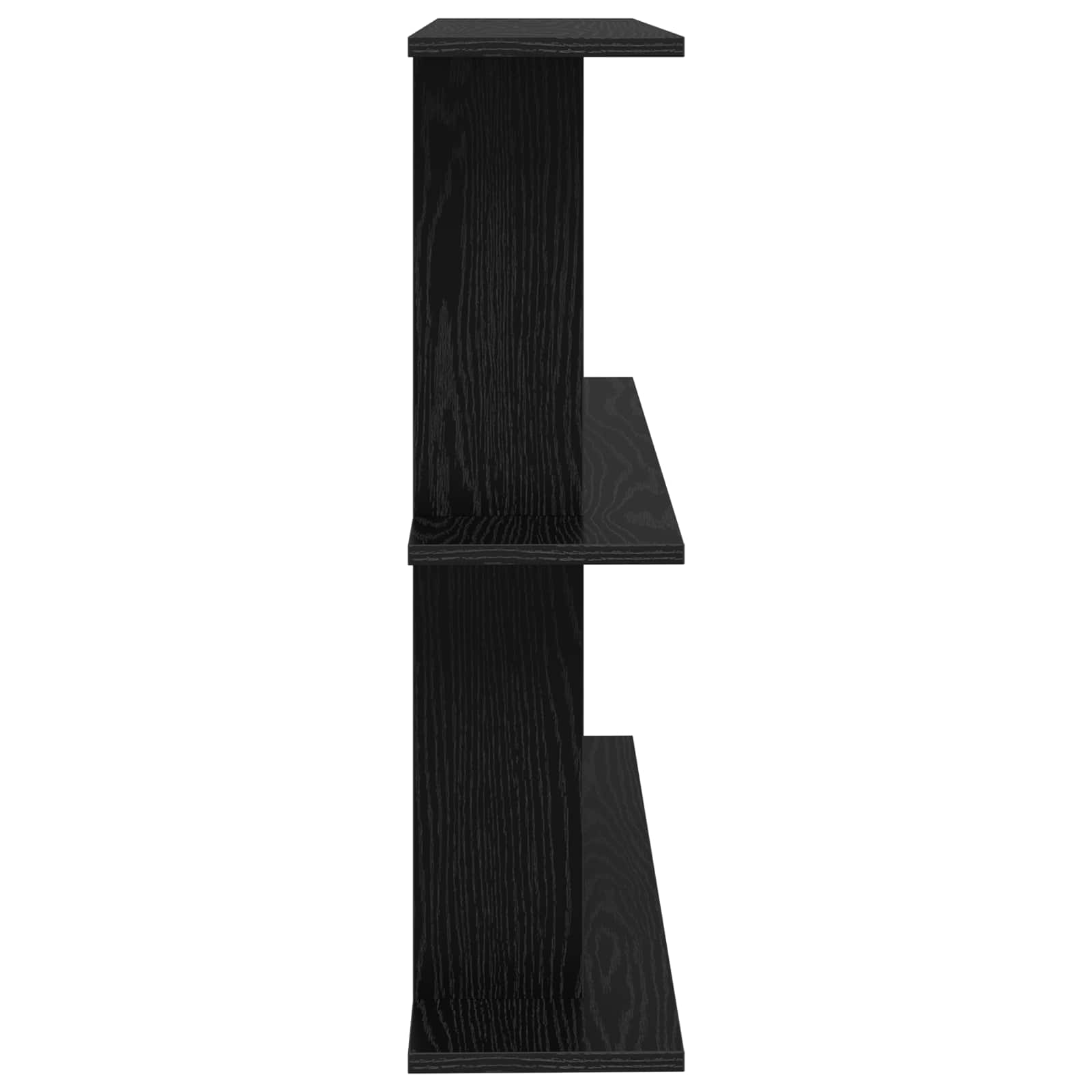 Polica na zidu Zidna montaža Crna 100 x 20 x 75 cm