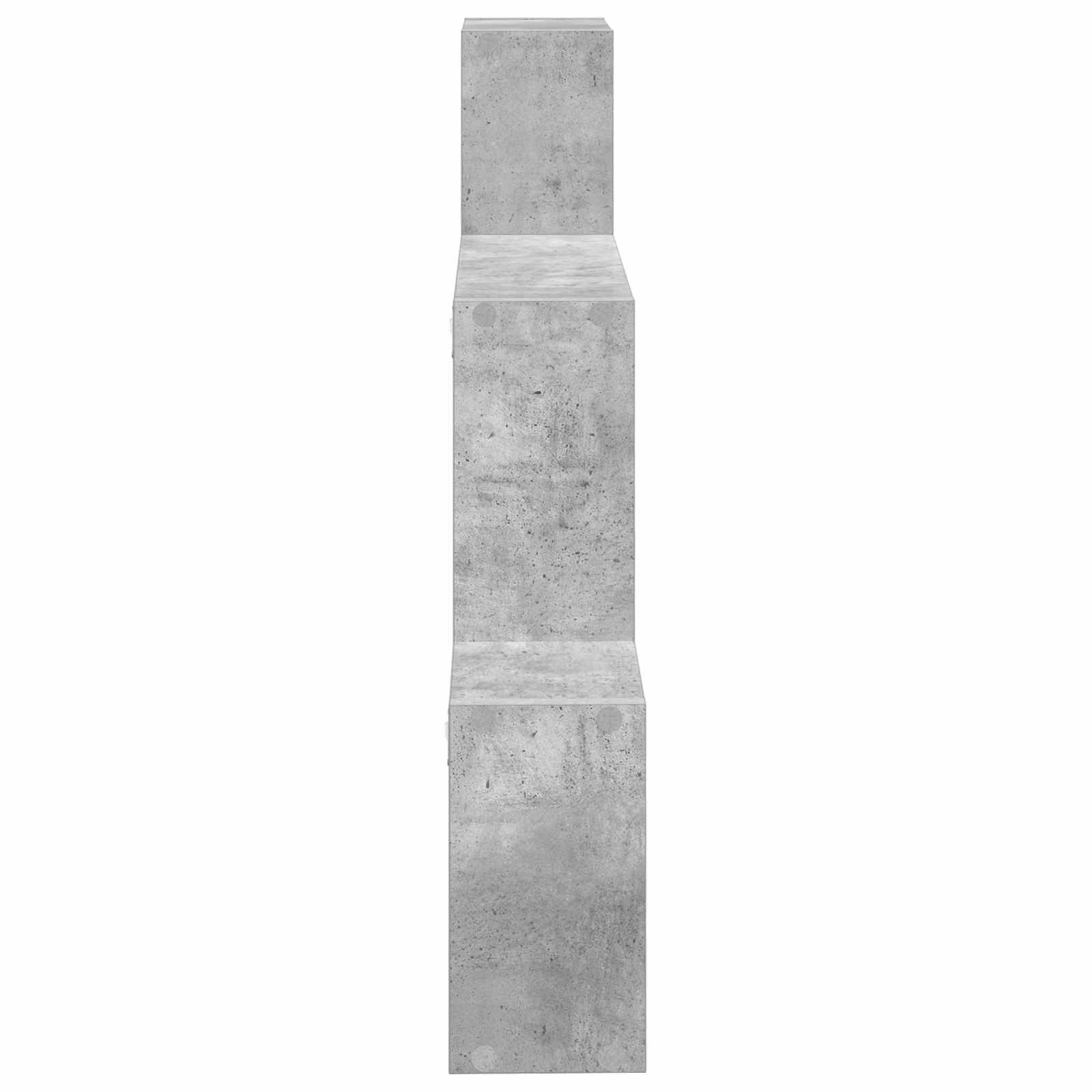 Polica na zidu Zidna montaža Siva 91,5 x 15 x 76 cm