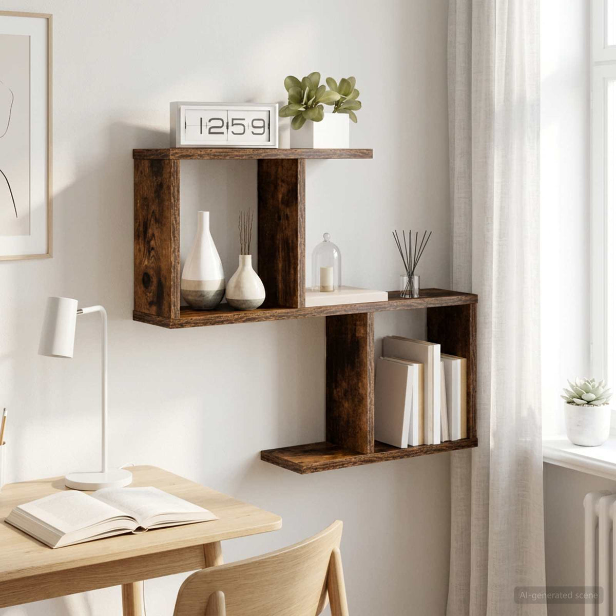 Polica na zidu 60 x 12 x 50,5 cm Konstruirano drvo