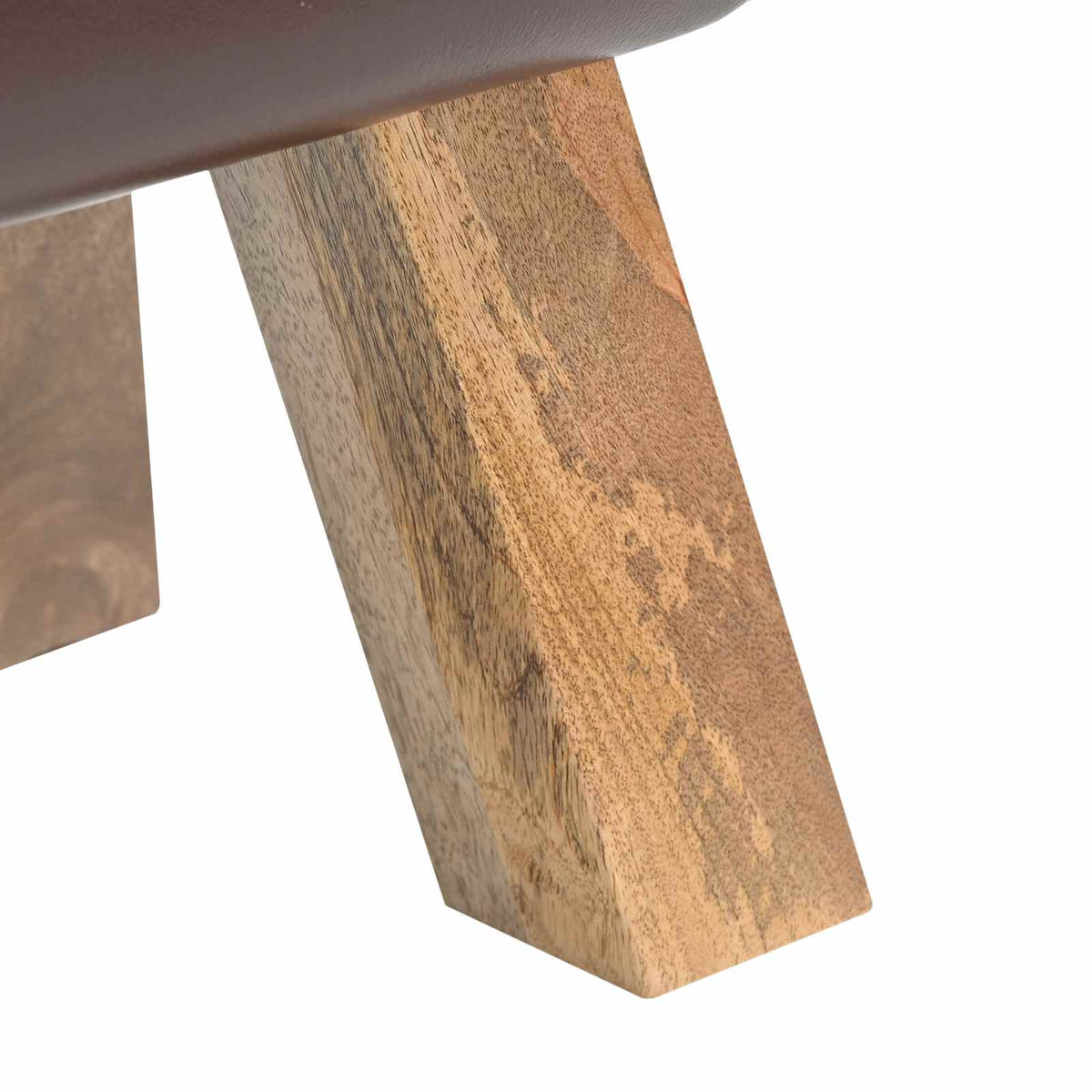 klupa 110 x 30 x 45 cm Prava koža Tamno smeđa