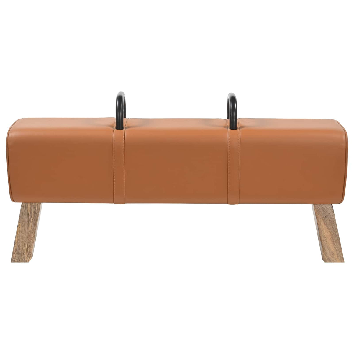 klupa Smeđa 110 x 30 x 45 cm Prava koža