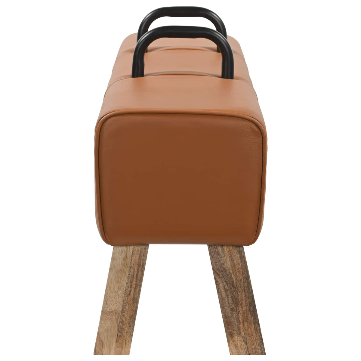 klupa Smeđa 110 x 30 x 45 cm Prava koža