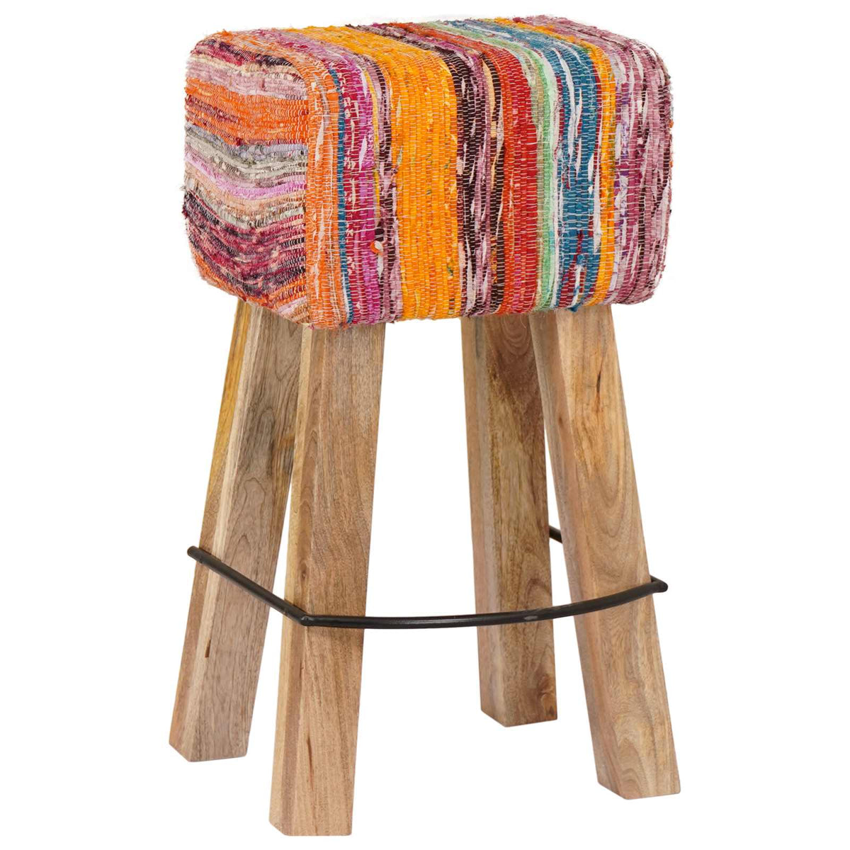 Barska stolica 2 kom. Šareni 44 x 33 x 74 cm Prava koža