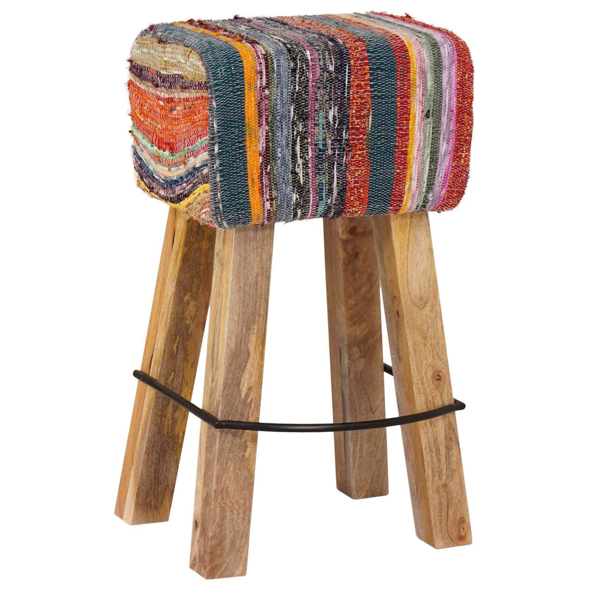 Barska stolica 2 kom. Šareni 44 x 33 x 74 cm Prava koža