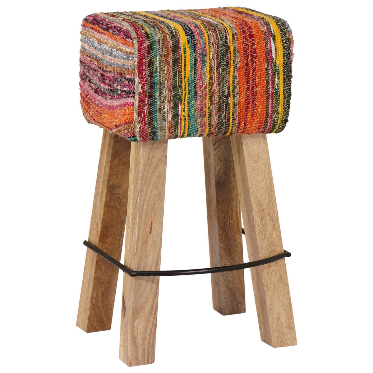 Barska stolica 2 kom. Šareni 44 x 33 x 74 cm Prava koža