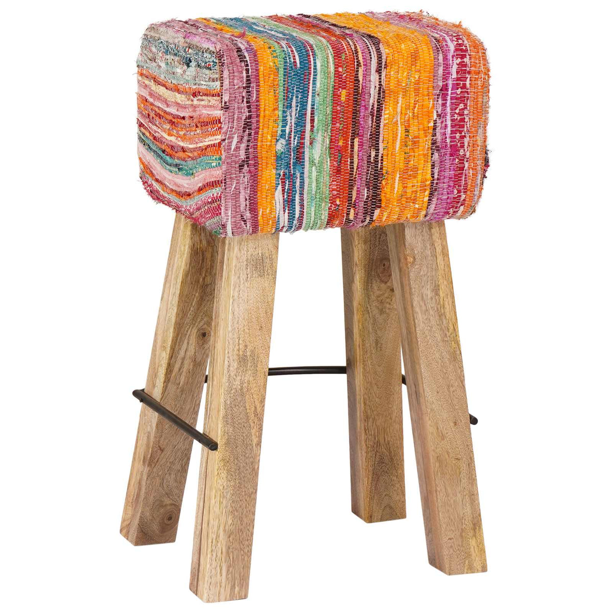 Barska stolica 2 kom. Šareni 44 x 33 x 74 cm Prava koža