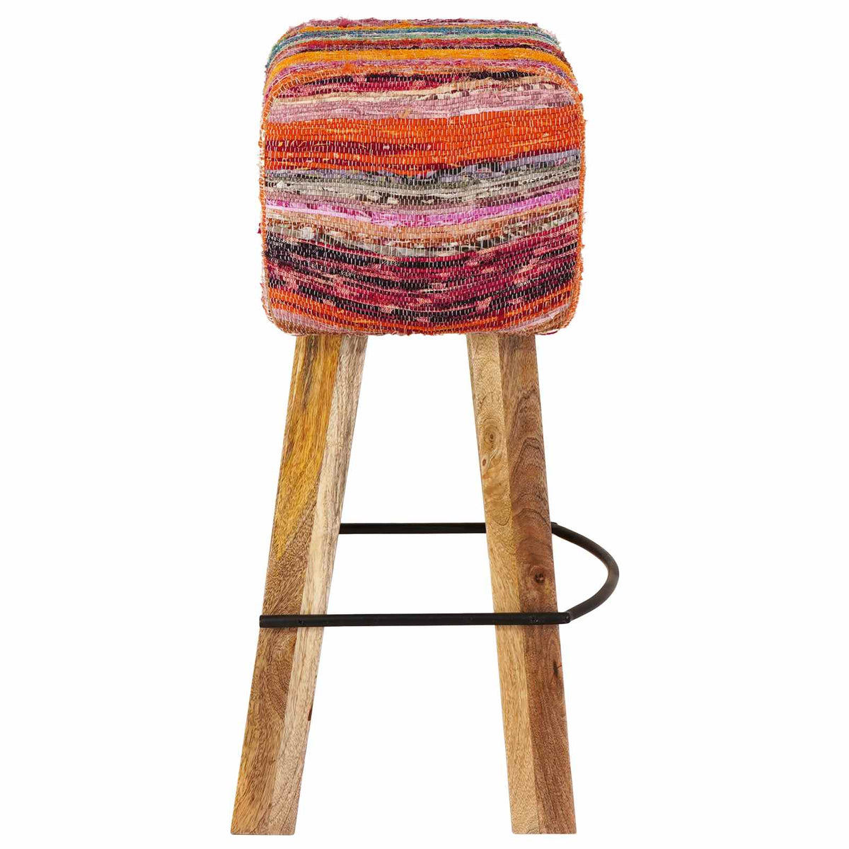 Barska stolica 2 kom. Šareni 44 x 33 x 74 cm Prava koža