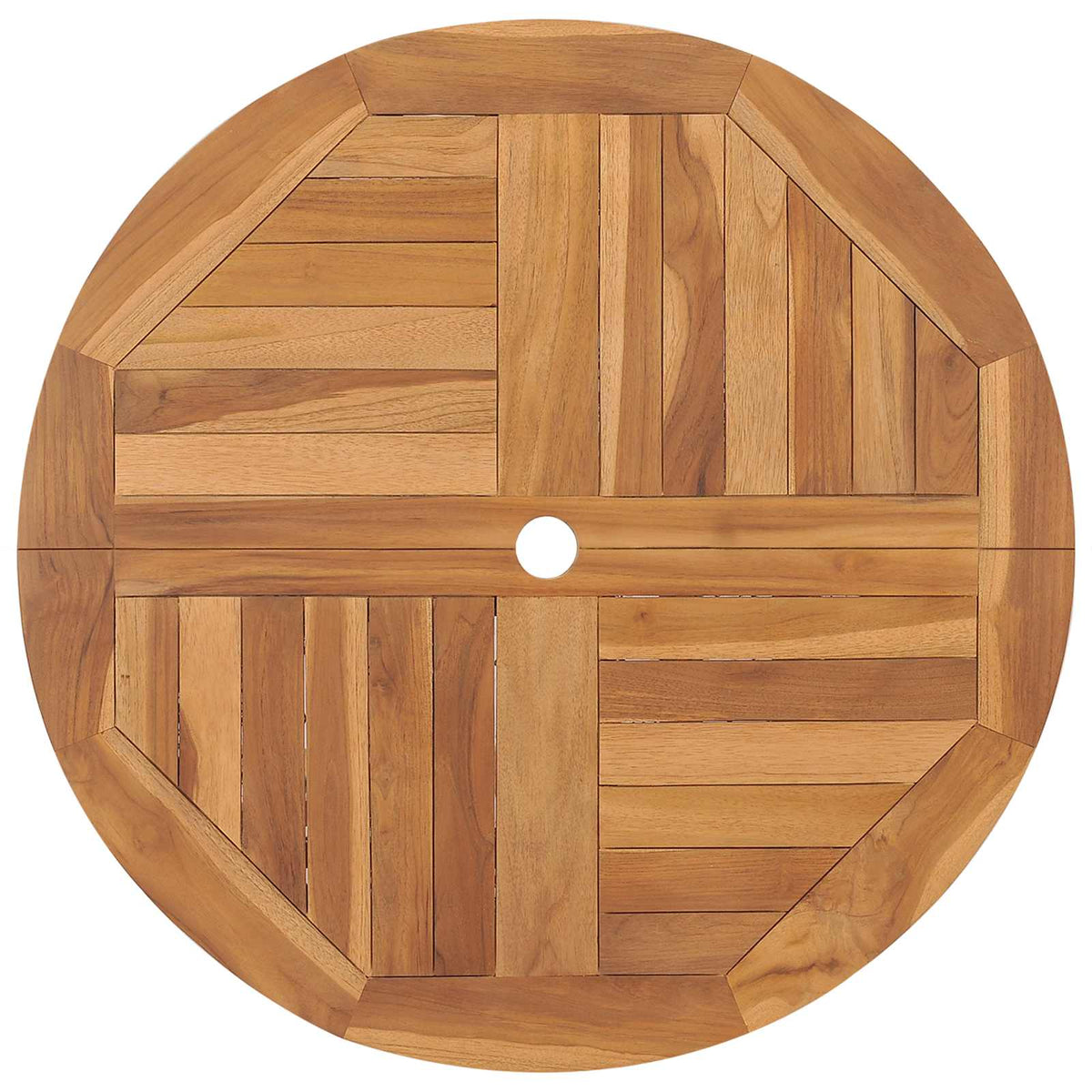 Preklopni vrtni stol Prirodna Ø 90 x 75 cm Čvrsto teak drvo