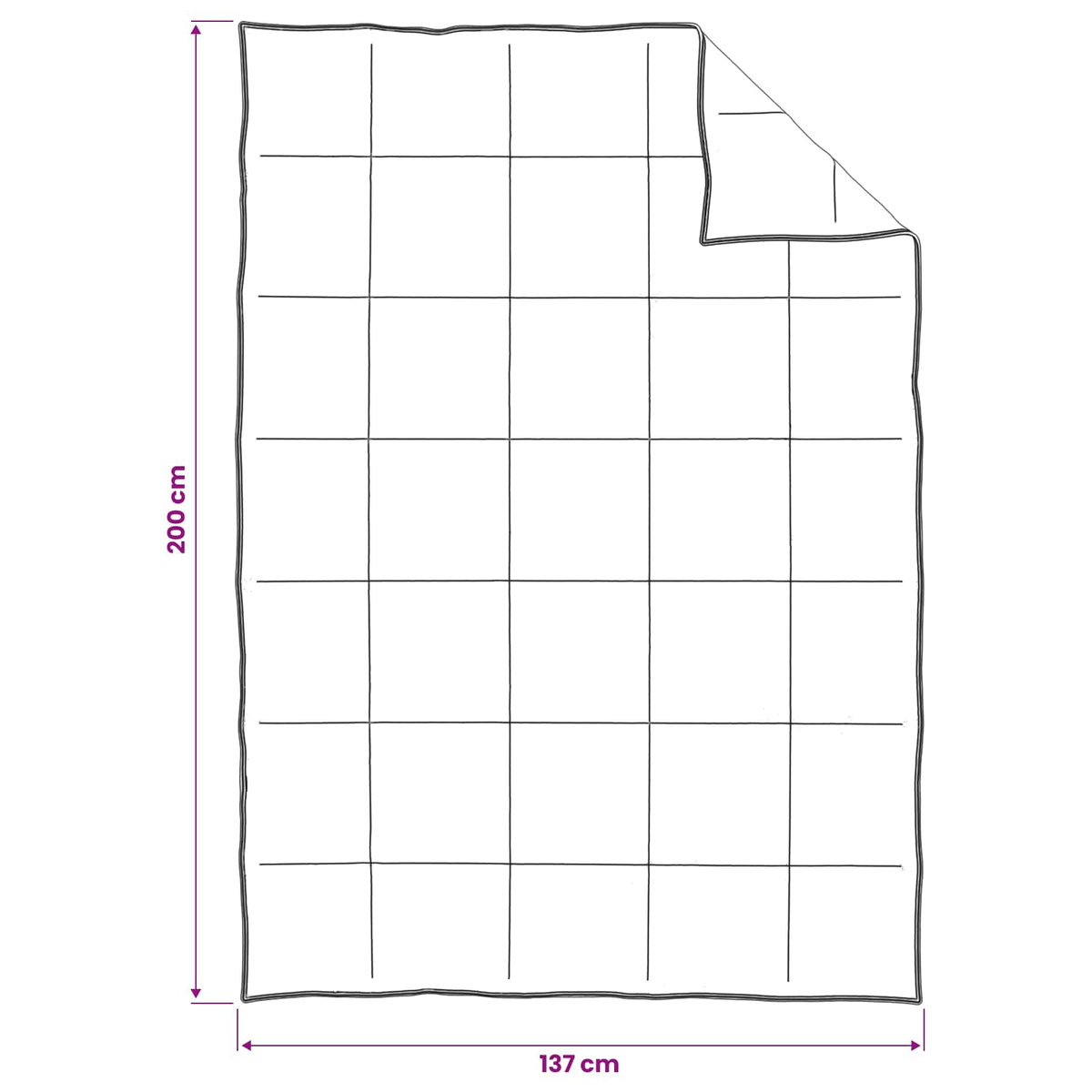 Set deka 2 kom. 137 x 200 cm Sve sezone Kapok vlakno Bež